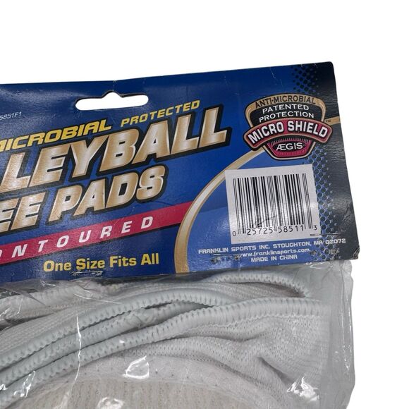 Franklin Athletic Volleyball Knee Pads White One Sz Adult Vintage Fast Shipping - Picture 6 of 9